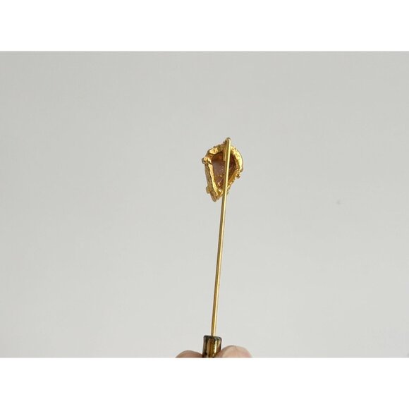 Faux Opal & Resin Gold Toned Classic Vintage Stick Pin | Hat Pin | Lapel Pin - Picture 3 of 10